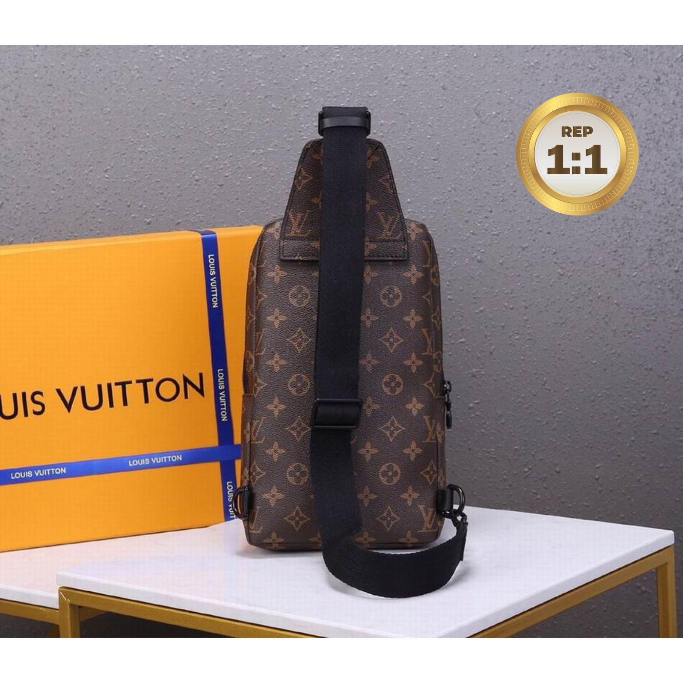 [REP 1:1] Louis Vuitton Avenue Sling Bag Brown For Men 12.2in/31cm